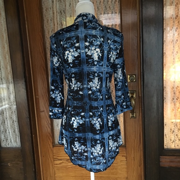 Style & Co. NICE Blue 3/4 Sleeve Blouse Size Large - Picture 5 of 7